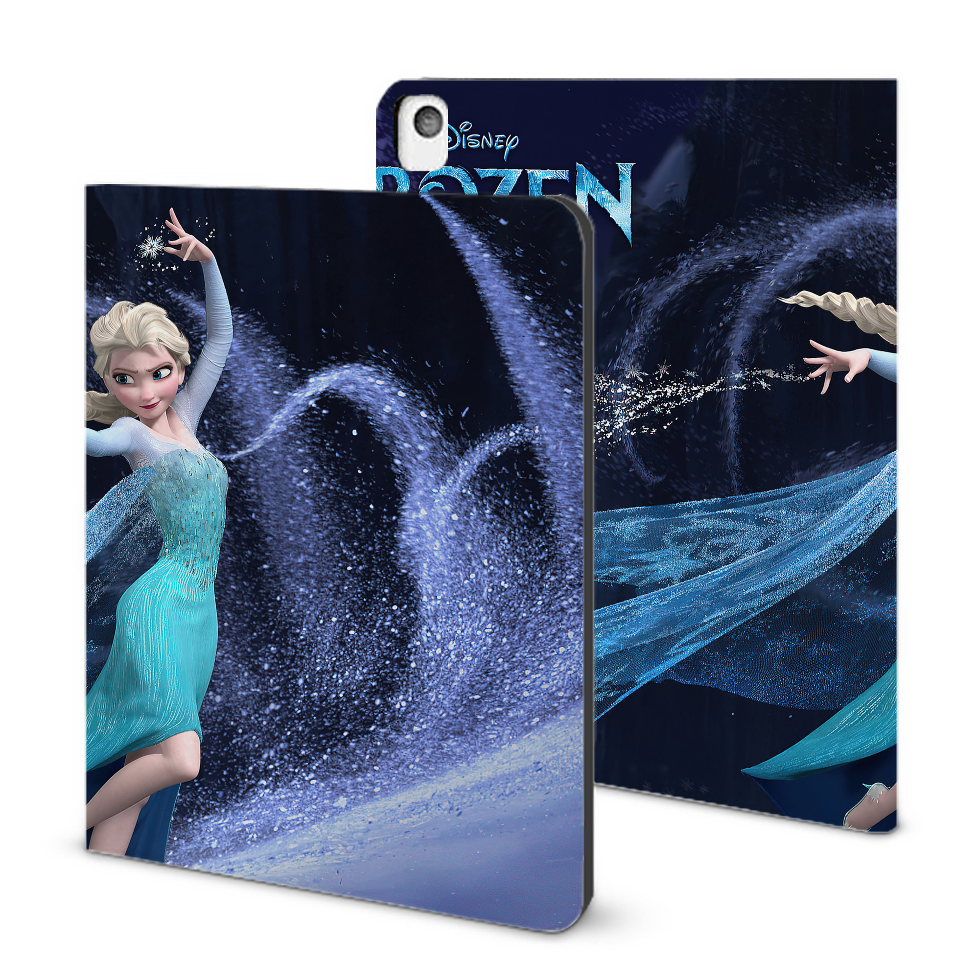（画像用） アナと雪の女王 アンナ エルサ Frozen Anna Elsa IPadケース ペンホルダー付き ブックスタイルデザイン